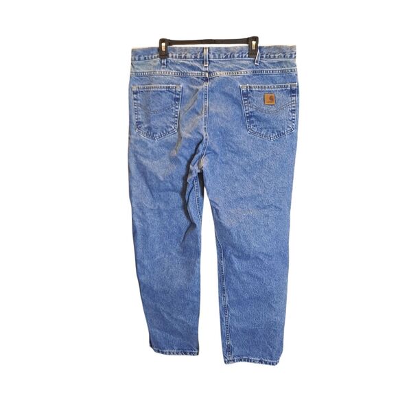 Carhartt Jeans Mens 42 X 30 Relaxed Fit Blue Denim - Picture 2 of 9